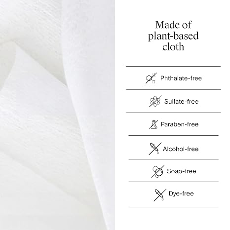 Made of plant-based cloth - phthalate sulfate paraben alcohol soap dye free