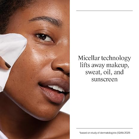 Micellar technology lifts away makeup sweat oil and sunscreen