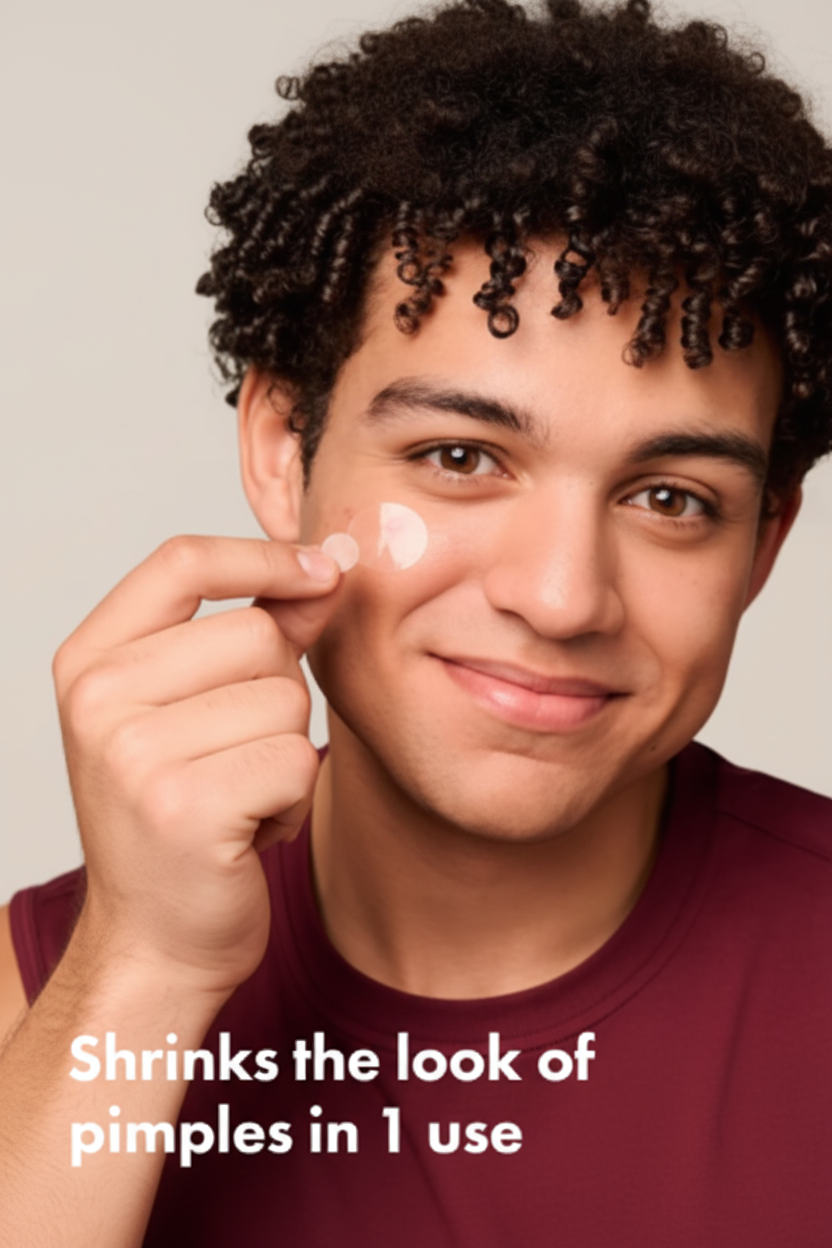 Shrinks the look of pimples in 1 use